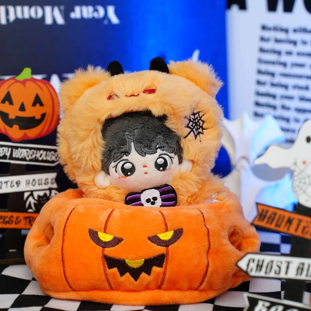 Halloween Outfits para Labubu (17 cm) | Disfraces de Calabaza y Bruja | Ropa Kawaii Fan-Made Compatible Pop Mart