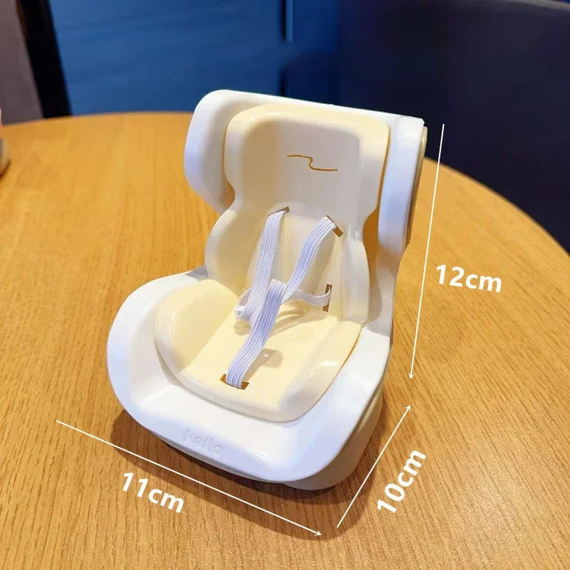 Asiento de Coche para Labubu (Silla Display) – Kawaii | Compatible Pop Mart 15,5–17 cm