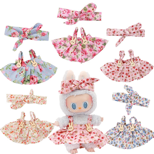 Ropa para Labubu – Falditas con Diadema | Compatible Pop Mart (V1-V2-V3)