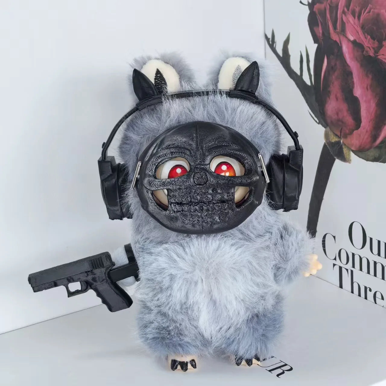 Labubu Halloween Accessory Kit 🎃 | Máscara + Auriculares + Pistola | Accesorios DIY para Labubu V1/V2