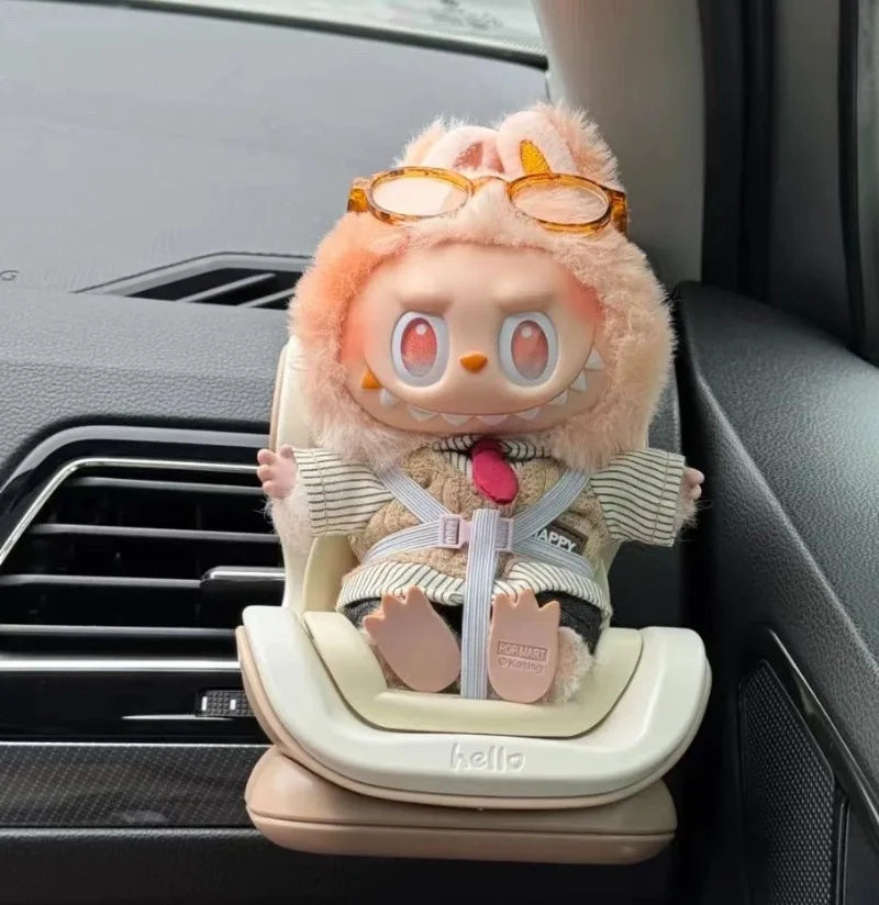 Asiento de Coche para Labubu (Display) – 15,5–17 cm | Compatible Pop Mart · Varios colores
