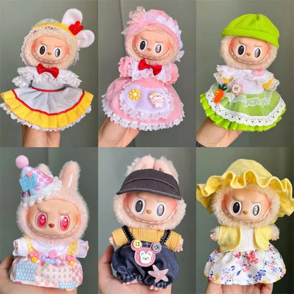 Outfits K-Pop para Labubu Idol (15–17 cm) | Ropa Mini Doll Estilo Coreano – Trajes de Algodón Fan-Made