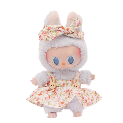 Ropa para Labubu – Falditas con Diadema | Compatible Pop Mart (V1-V2-V3)