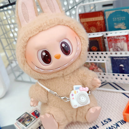 Accesorios Mini para Labubu (17 cm) | Bolsos, Teléfonos, Cámaras y Tazas – Compatible con OB11 & Crybaby