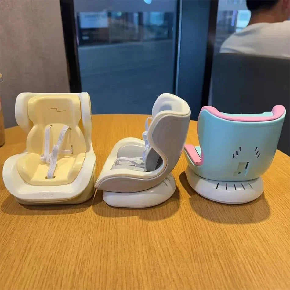 Asiento de Coche para Labubu (Silla Display) – Kawaii | Compatible Pop Mart 15,5–17 cm