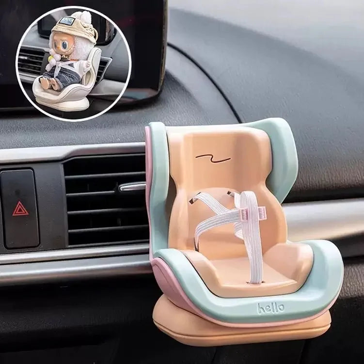 Asiento de Coche para Labubu (Display) – 15,5–17 cm | Compatible Pop Mart · Varios colores