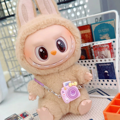 Accesorios Mini para Labubu (17 cm) | Bolsos, Teléfonos, Cámaras y Tazas – Compatible con OB11 & Crybaby