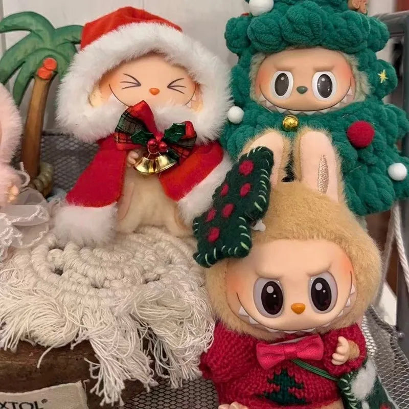 Ropa de Navidad para Labubu (15,5–17 cm) – Serie Holiday | Compatible Pop Mart V1-V2-V3